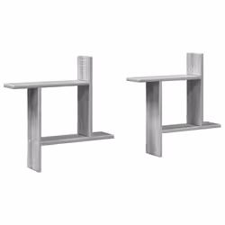 vidaXL Wall Shelves Wall Storage Shelf Floating Shelf 2 pcs Engineered Wood - grey sonoma, 50 x 12 x 50 cm