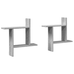 vidaXL Wall Shelves Wall Storage Shelf Floating Shelf 2 pcs Engineered Wood - grey sonoma, 50 x 12 x 50 cm