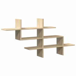 vidaXL Wall Shelf Floating Shelf Display Storage Shelf Black Engineered Wood - sonoma oak