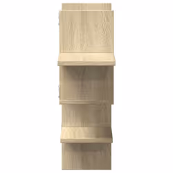 vidaXL Wall Shelf Floating Shelf Display Storage Shelf Black Engineered Wood - sonoma oak - Additional view 4