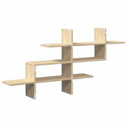 vidaXL Wall Shelf Floating Shelf Display Storage Shelf Black Engineered Wood - sonoma oak - Additional view 5