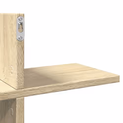 vidaXL Wall Shelf Floating Shelf Display Storage Shelf Black Engineered Wood - sonoma oak - Additional view 7
