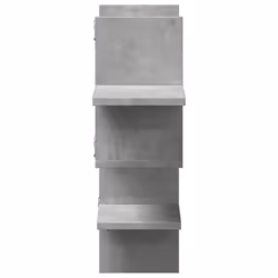 vidaXL Wall Shelf Floating Shelf Display Storage Shelf Black Engineered Wood - concrete grey - Additional view 4