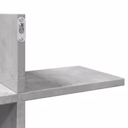 vidaXL Wall Shelf Floating Shelf Display Storage Shelf Black Engineered Wood - concrete grey - Additional view 7
