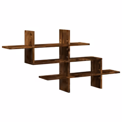 vidaXL Wall Shelf Floating Shelf Storage Shelf Smoked Oak Engineered Wood - smoked oak