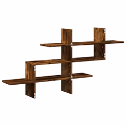 vidaXL Wall Shelf Floating Shelf Storage Shelf Smoked Oak Engineered Wood - smoked oak - Additional view 5