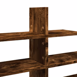 vidaXL Wall Shelf Floating Shelf Storage Shelf Smoked Oak Engineered Wood - smoked oak - Additional view 6