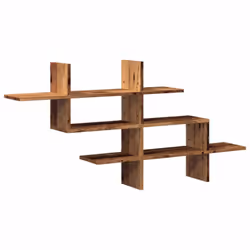 vidaXL Wall Shelf Floating Shelf Storage Shelf Smoked Oak Engineered Wood - old wood