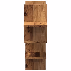 vidaXL Wall Shelf Floating Shelf Storage Shelf Smoked Oak Engineered Wood - old wood - Additional view 4
