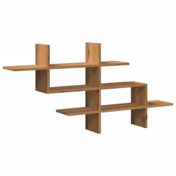 vidaXL Wall Shelf Floating Shelf Storage Shelf Smoked Oak Engineered Wood - oak