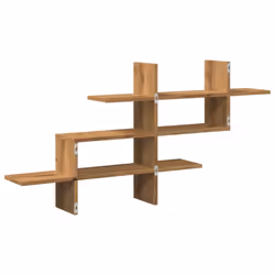 vidaXL Wall Shelf Floating Shelf Storage Shelf Smoked Oak Engineered Wood - oak - Additional view 5