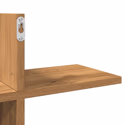 vidaXL Wall Shelf Floating Shelf Storage Shelf Smoked Oak Engineered Wood - oak - Additional view 7