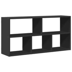 vidaXL Wall Shelf Floating Shelf Storage Shelf Engineered Wood - black