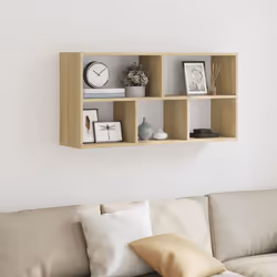 vidaXL Wall Shelf Floating Shelf Storage Shelf Engineered Wood - sonoma oak