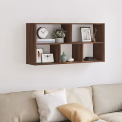 vidaXL Wall Shelf Floating Shelf Storage Shelf Engineered Wood - brown oak