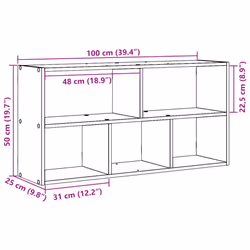 vidaXL Wall Shelf Floating Shelf Storage Shelf Engineered Wood - brown oak