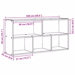 vidaXL Wall Shelf Floating Shelf Storage Shelf Engineered Wood - old wood - Additional view 10