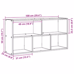 vidaXL Wall Shelf Floating Shelf Storage Shelf Engineered Wood - oak