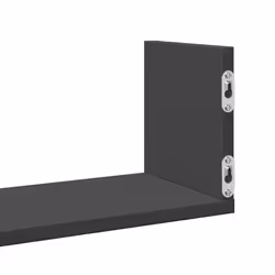 vidaXL Wall Shelves Wall Storage Shelf Floating Shelf 3 pcs Engineered Wood - black, 58 x 18 x 18 cm - Additional view 7
