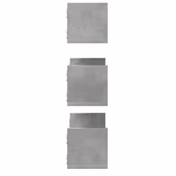 vidaXL Wall Shelves Wall Storage Shelf Floating Shelf 3 pcs Engineered Wood - concrete grey, 80 x 18 x 18 cm - Additional view 4