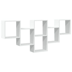 vidaXL Wall Shelf Floating Shelf Rack Wall Cube Storage Shelf Engineered Wood - white