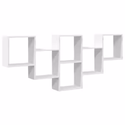 vidaXL Wall Shelf Floating Shelf Rack Wall Cube Storage Shelf Engineered Wood - white - Additional view 5