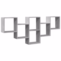 vidaXL Wall Shelf Floating Shelf Rack Wall Cube Storage Shelf Engineered Wood - concrete grey