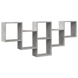 vidaXL Wall Shelf Floating Shelf Rack Wall Cube Storage Shelf Engineered Wood - concrete grey
