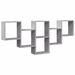 vidaXL Wall Shelf Floating Shelf Rack Wall Cube Storage Shelf Engineered Wood - concrete grey - Additional view 5