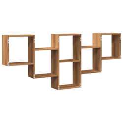 vidaXL Wall Shelf Floating Shelf Rack Wall Cube Storage Shelf Engineered Wood - oak - Additional view 5