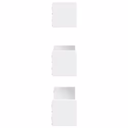vidaXL Wall Display Shelf Floating Rack Hanging Shelf Engineered Wood 3 pcs - white - Additional view 4