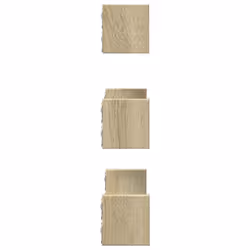 vidaXL Wall Display Shelf Floating Rack Hanging Shelf Engineered Wood 3 pcs - sonoma oak, 40 x 10 x 10.5 cm - Additional view 4