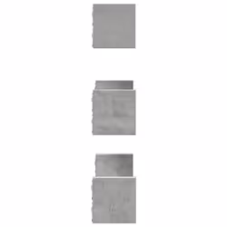 vidaXL Wall Display Shelf Floating Rack Hanging Shelf Engineered Wood 3 pcs - concrete grey, 40 x 10 x 10.5 cm - Additional view 4