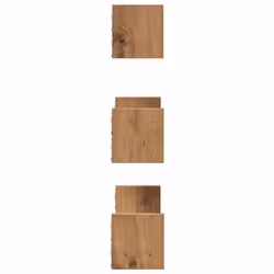 vidaXL Wall Display Shelf Floating Rack Hanging Shelf Engineered Wood 3 pcs - oak, 40 x 10 x 10.5 cm - Additional view 4