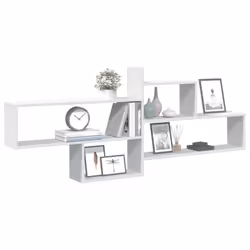 vidaXL Wall Shelf Floating Shelf Storage Shelf Engineered Wood - white