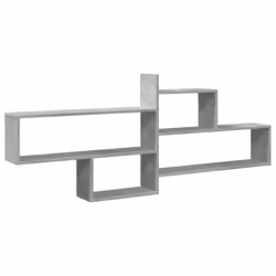 vidaXL Wall Shelf Floating Shelf Storage Shelf Engineered Wood - concrete grey