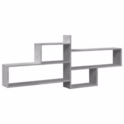 vidaXL Wall Shelf Floating Shelf Storage Shelf Engineered Wood - concrete grey - Additional view 5