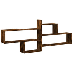 vidaXL Wall Shelf Floating Shelf Storage Shelf Engineered Wood - smoked oak