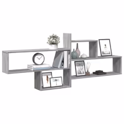 vidaXL Wall Shelf Floating Shelf Storage Shelf Engineered Wood - grey sonoma