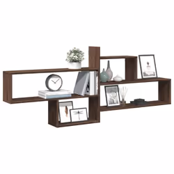 vidaXL Wall Shelf Floating Shelf Storage Shelf Engineered Wood - brown oak