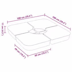 VidaXL 847444 patio umbrella part/accessory Anthracite Polypropylene (PP) - Additional view 8