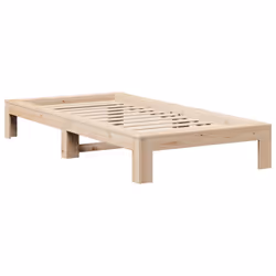 vidaXL Bed Frame without Mattress Bed Base Bedstead 90x200 cm Solid Wood Pine