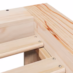 vidaXL Bed Frame without Mattress Bed Base Bedstead 90x200 cm Solid Wood Pine - Additional view 5