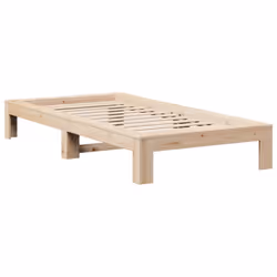 vidaXL Bed Frame without Mattress Bed Base 90x190 cm Single Solid Wood Pine