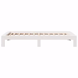 vidaXL Bed Frame without Mattress Bed White 90x190 cm Single Solid Wood Pine - Additional view 4