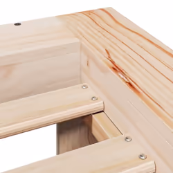 vidaXL Bed Frame without Mattress Bed 75x190 cm Small Single Solid Wood Pine - Additional view 5
