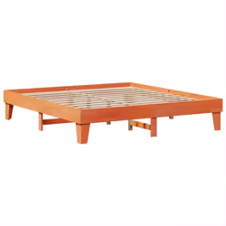 vidaXL Bed Frame without Mattress Bed Wax Brown Super King Solid Wood Pine