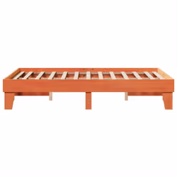 vidaXL Bed Frame without Mattress Wax Brown 135x190 cm Double Solid Wood Pine - Additional view 4
