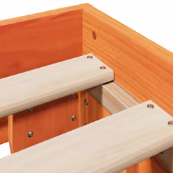 vidaXL Bed Frame without Mattress Wax Brown 135x190 cm Double Solid Wood Pine - Additional view 6