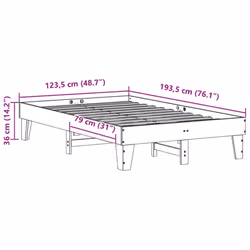 vidaXL Bed Frame without Mattress Bed Wax Brown Small Double Solid Wood Pine